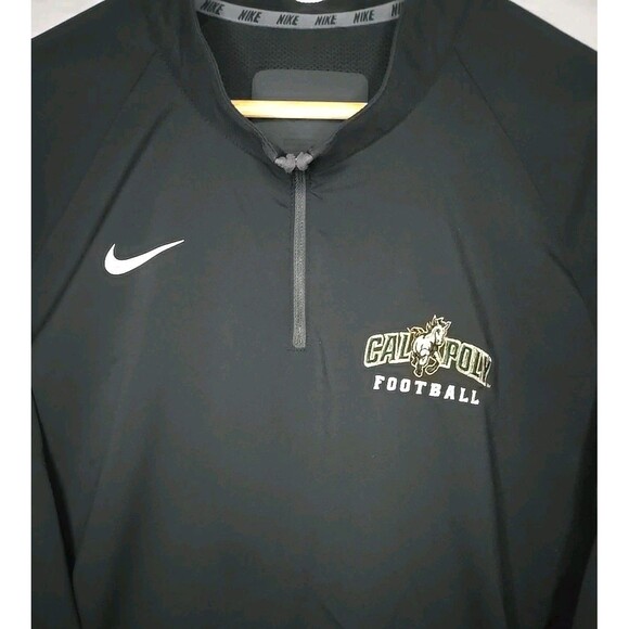 Cal Poly University Mustangs Nike Pullover 1/4 Zip Jacket, Sz XL, Black - Picture 5 of 11